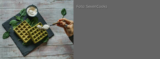 Rezeptbild für "Spinat Buchweizen Waffeln"