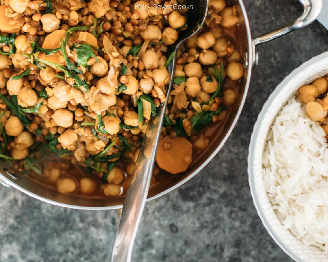 Fertiges Rezept: Spinat Dal mit Kichererbsen 3