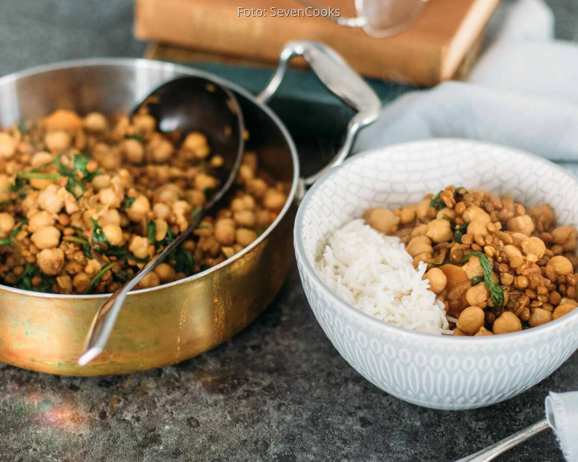 Fertiges Rezept: Spinat Dal mit Kichererbsen 2