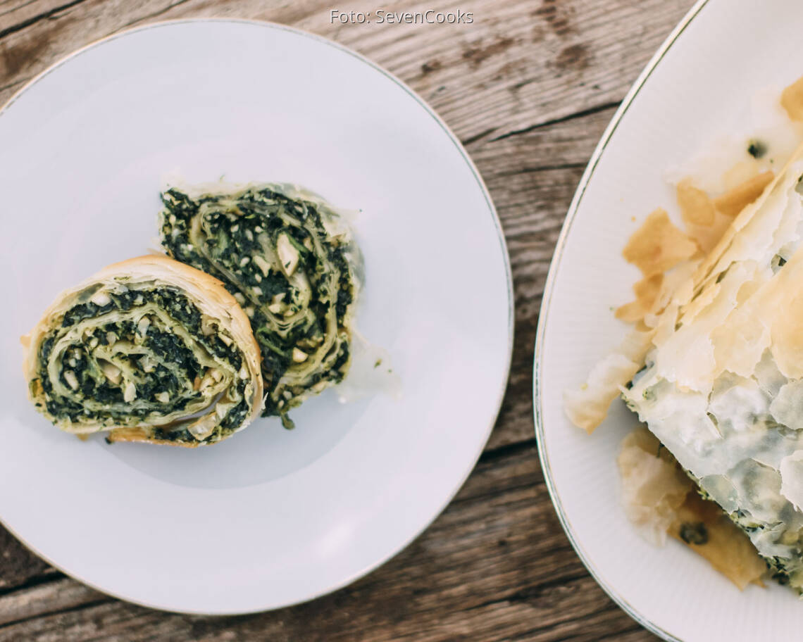 Veganes Rezept: Spinat-Nuss-Strudel