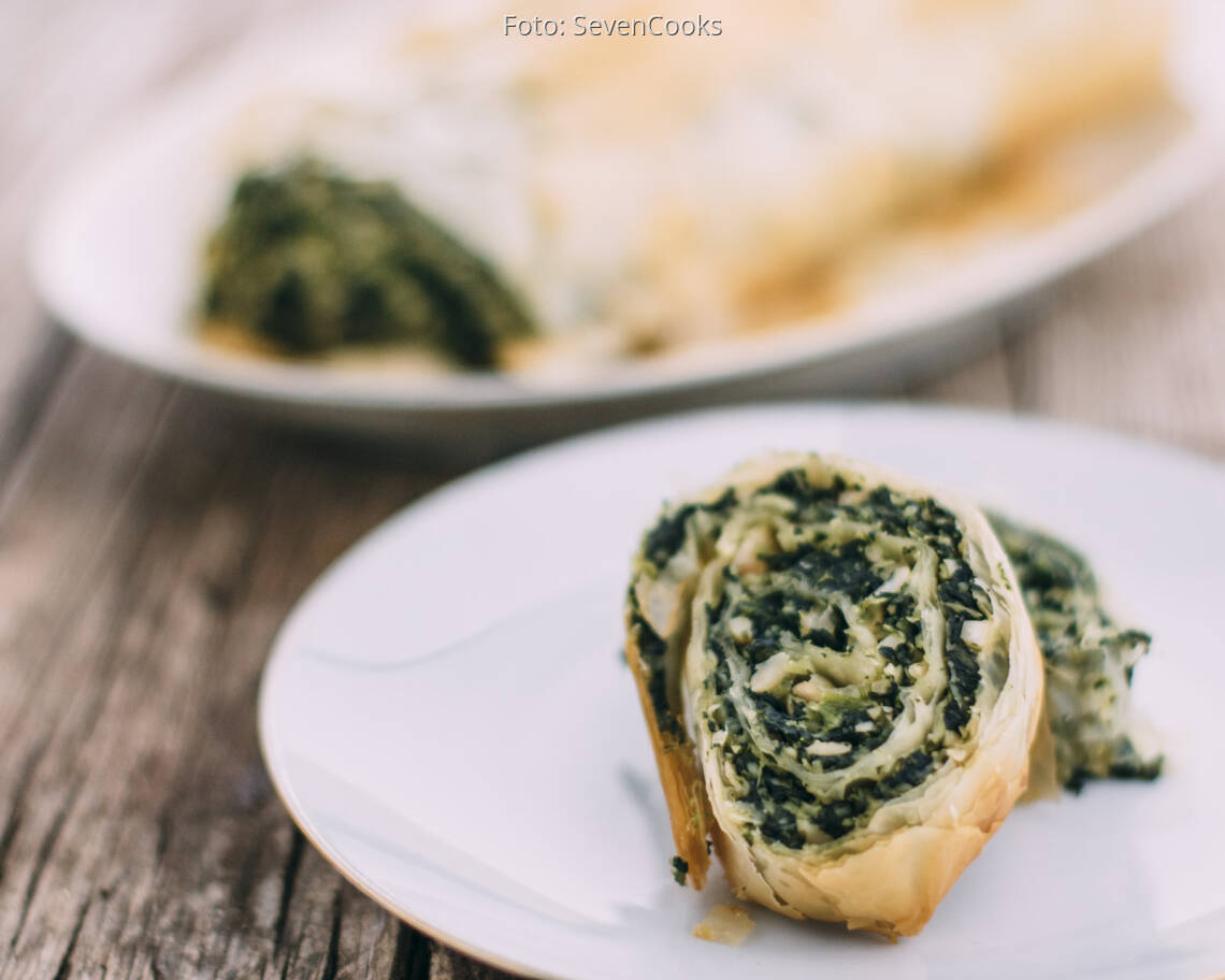 Veganes Rezept: Spinat-Nuss-Strudel
