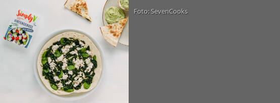 Rezeptbild für "Spinat-Quesadillas mit veganem Feta"