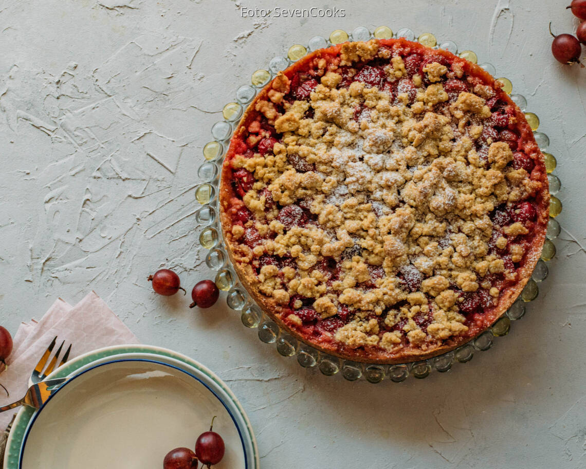 Veganes Rezept: Stachelbeer-Streuselkuchen 2