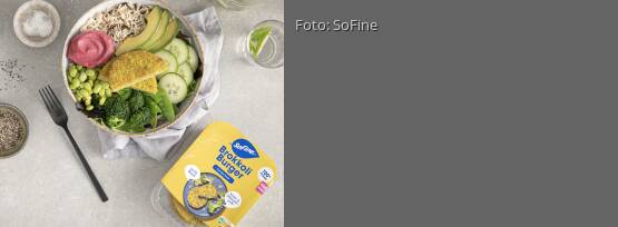 Rezeptbild für "Superfood Bowl mit SoFine Brokkoli Burger"