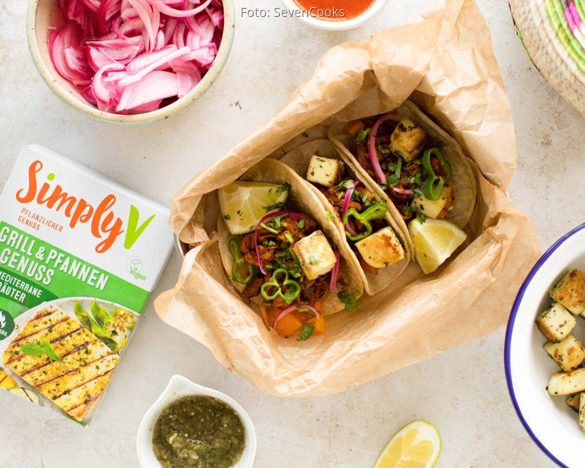 Veganes Rezept: Tacos mit veganem Pfannenkäse 1
