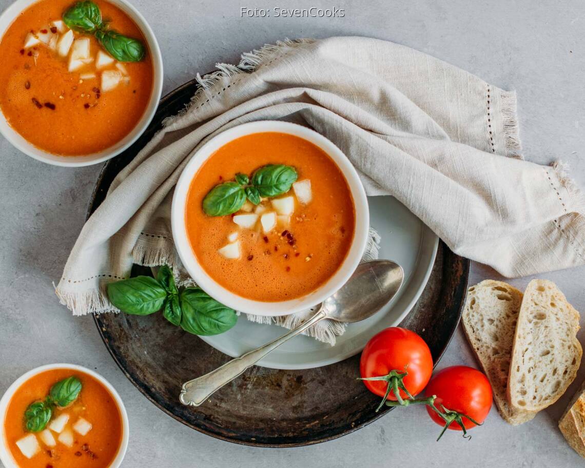 Veganes Rezept: Tomaten-Honigmelonen-Suppe 2