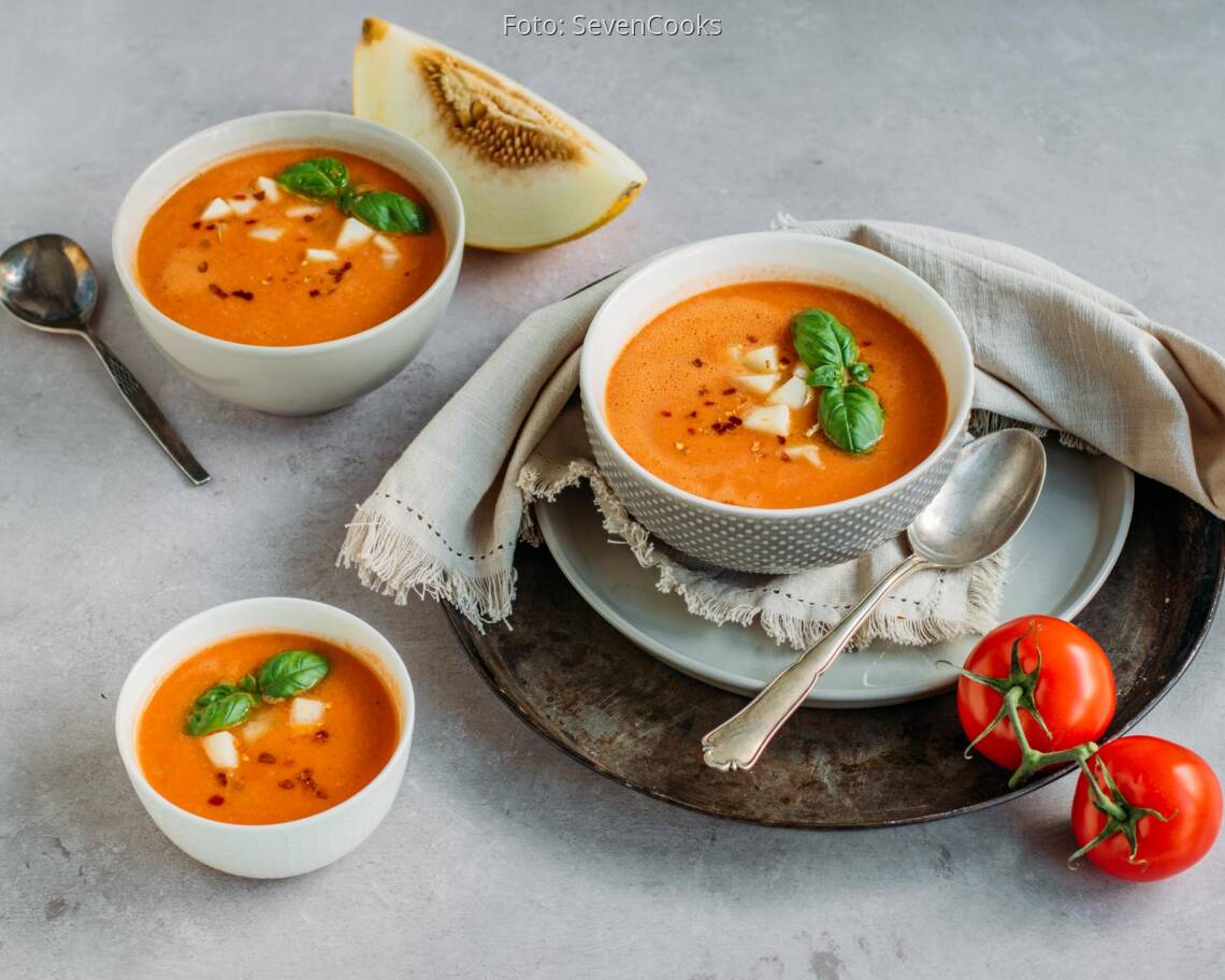 Veganes Rezept: Tomaten-Honigmelonen-Suppe 3