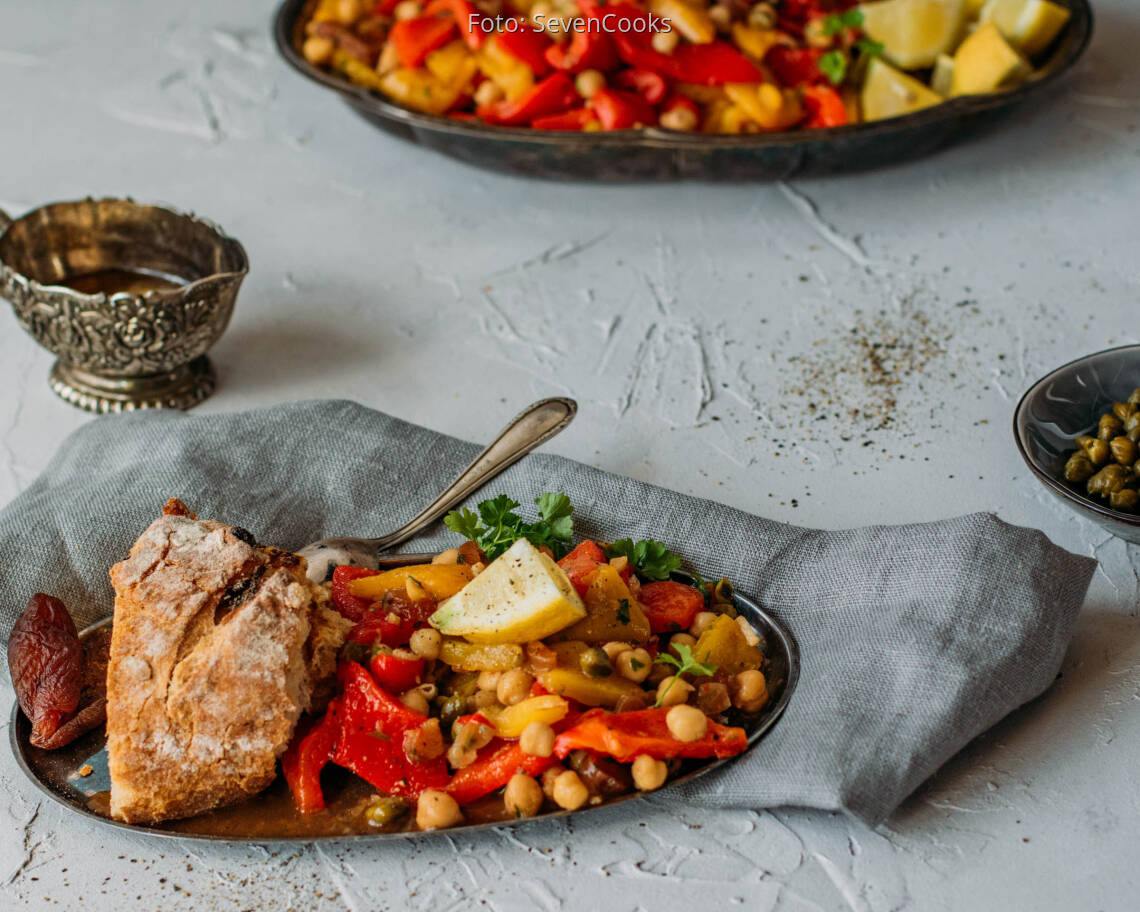 Veganes Rezept: Tunesischer Paprikasalat 3