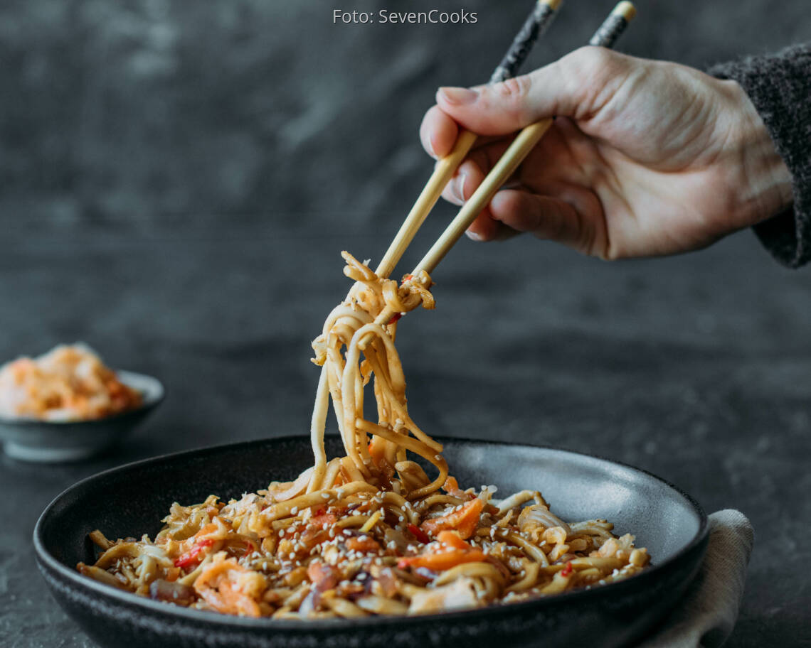 Veganes Rezept: Udonnudeln mit Kimchi