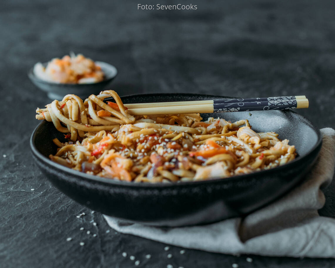 Veganes Rezept: Udonnudeln mit Kimchi