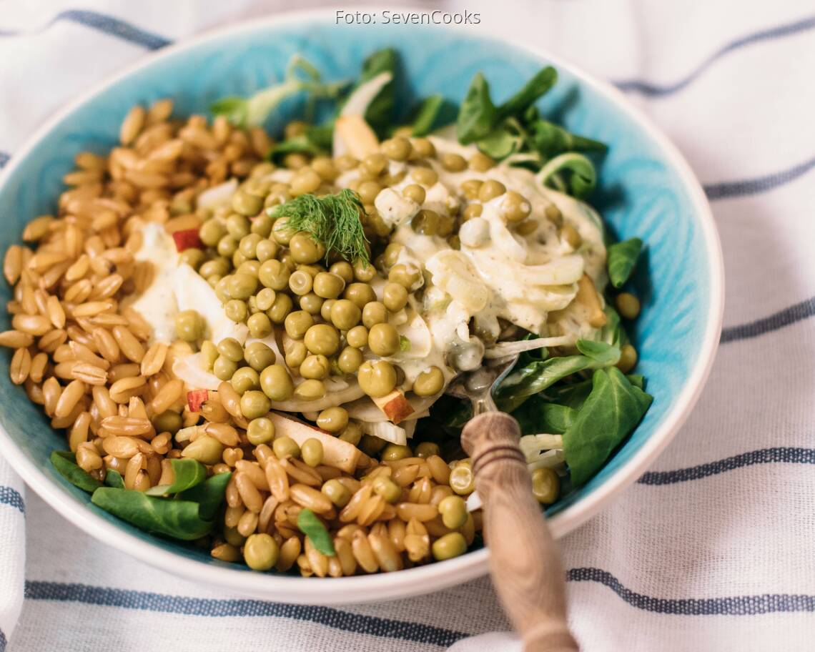 Veganes Rezept: Urkorn Bowl mit Fenchel und Apfel 1