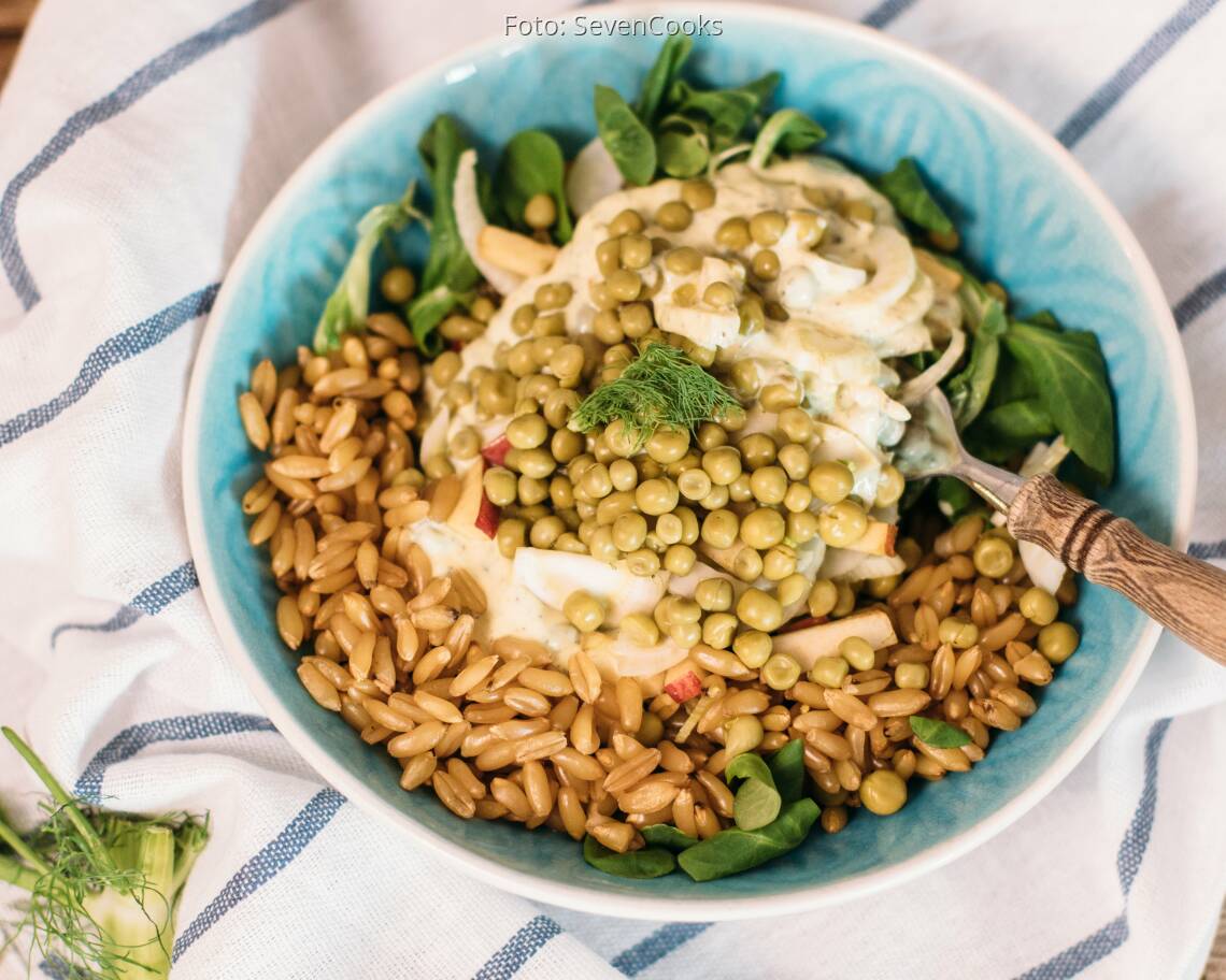 Veganes Rezept: Urkorn Bowl mit Fenchel und Apfel 2