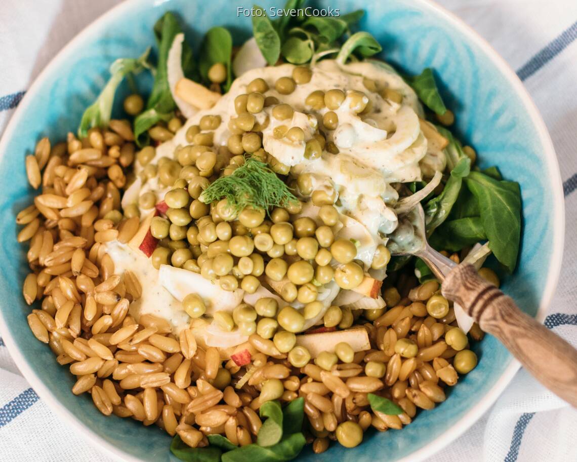 Veganes Rezept: Urkorn Bowl mit Fenchel und Apfel 3