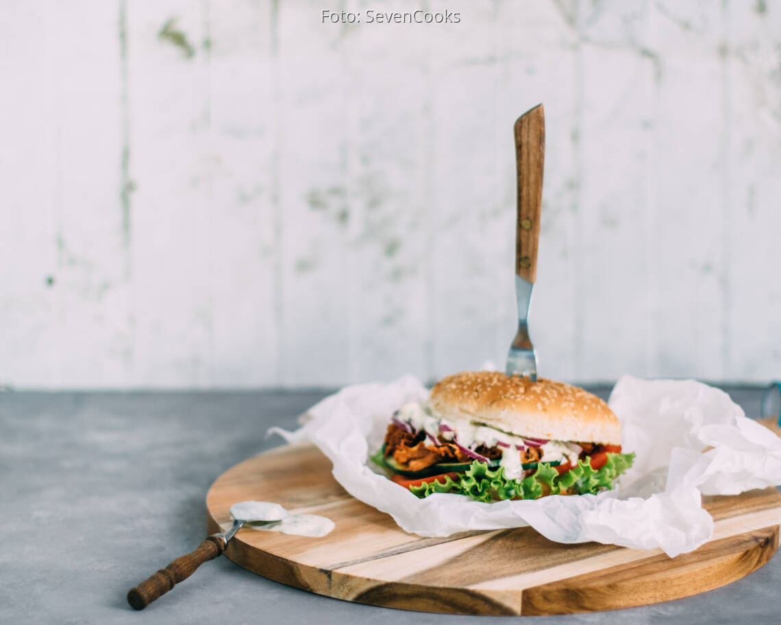 Veganes Rezept: Vegan Pulled Pork Burger_3