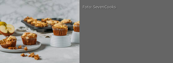 Rezeptbild für "Vegane Apfelmuffins ohne Zucker"