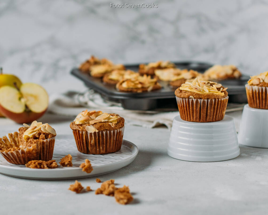 Veganes Rezept: Vegane Apfelmuffins ohne Zucker 1
