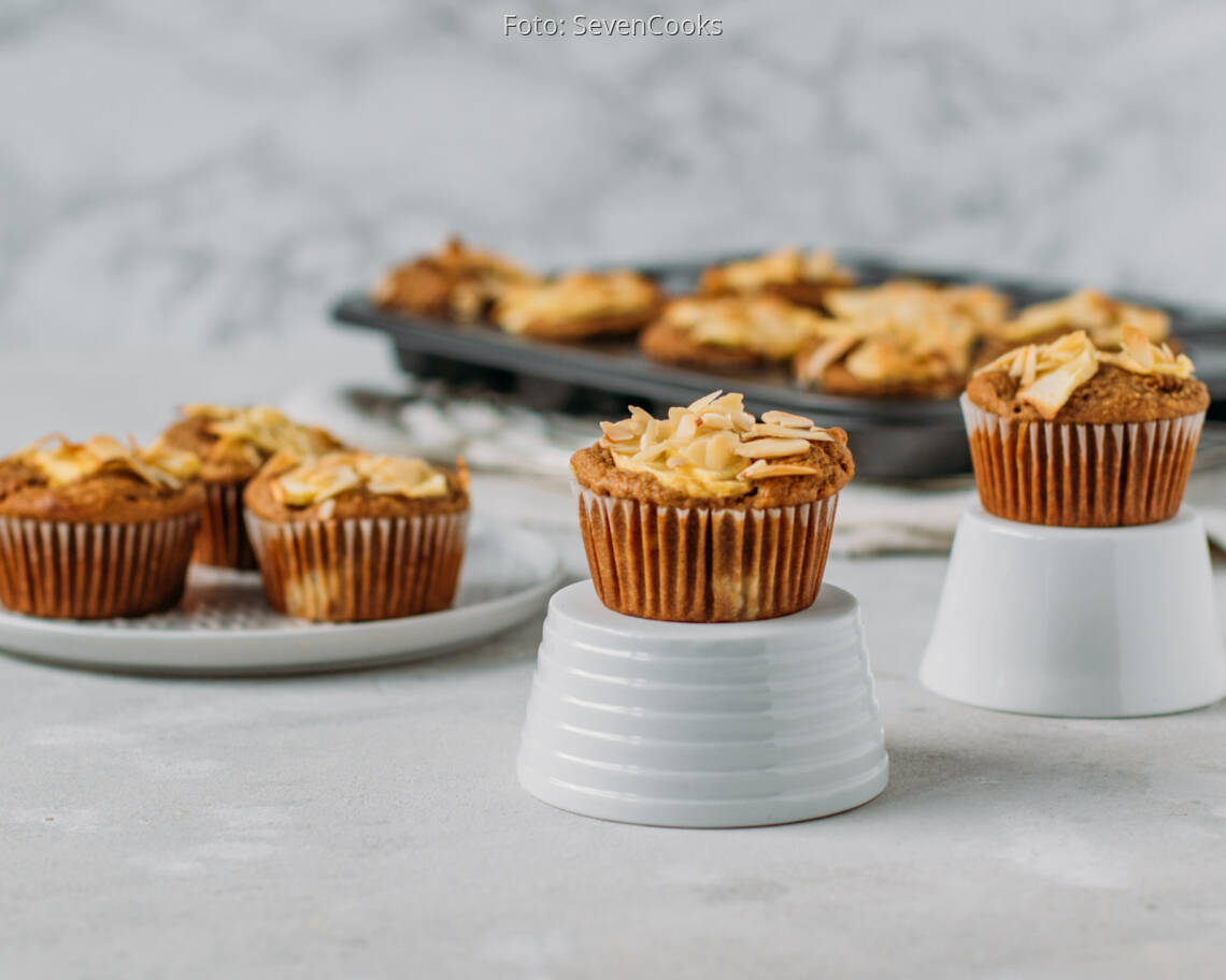 Veganes Rezept: Vegane Apfelmuffins ohne Zucker 2