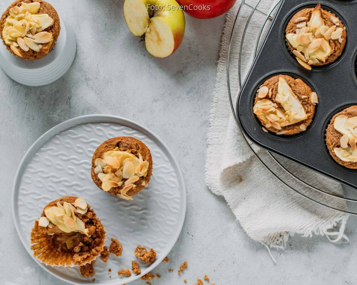 Veganes Rezept: Vegane Apfelmuffins ohne Zucker 3