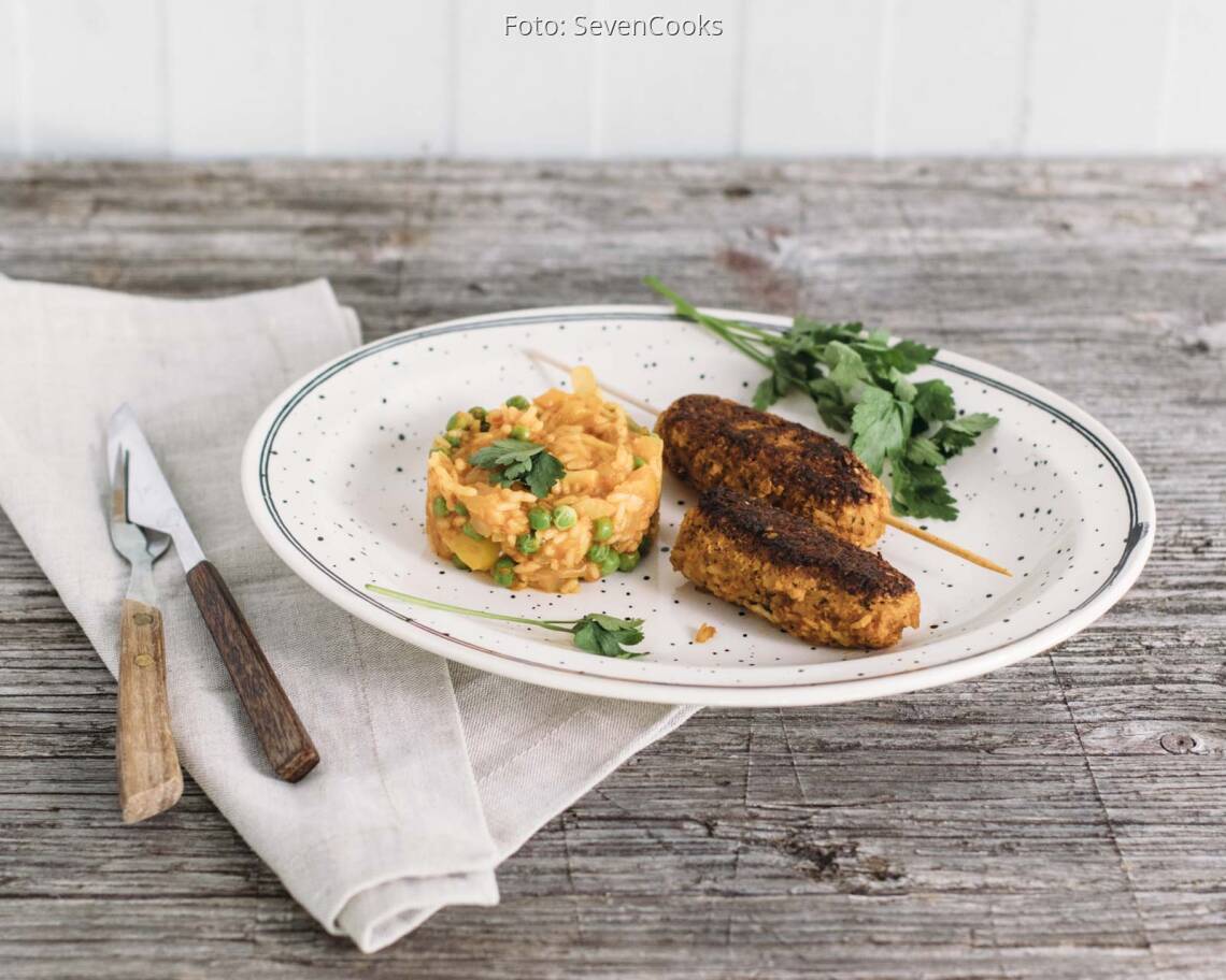 Veganes Rezept: Vegane Cevapcici mit Djuvec-Reis 3
