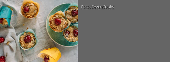 Rezeptbild für "Vegane Kirschmuffins ohne Zucker"
