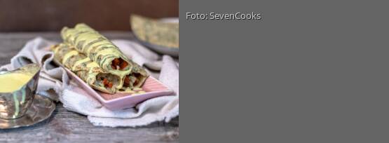 Rezeptbild für "Vegane Lachspfannkuchen mit Hollandaise"