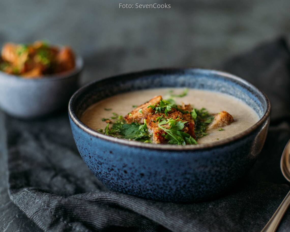 Veganes Rezept: Vegane Pilzcremesuppe 1
