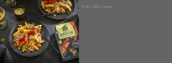 Rezeptbild für "Vegane Schupfnudeln mit Sauerkraut und Bacon"