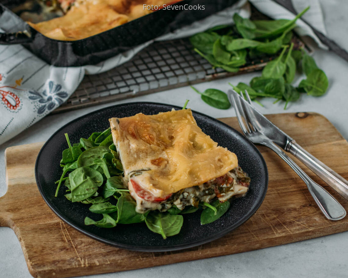 Veganes Rezept: Vegane Spinat Lasagne
