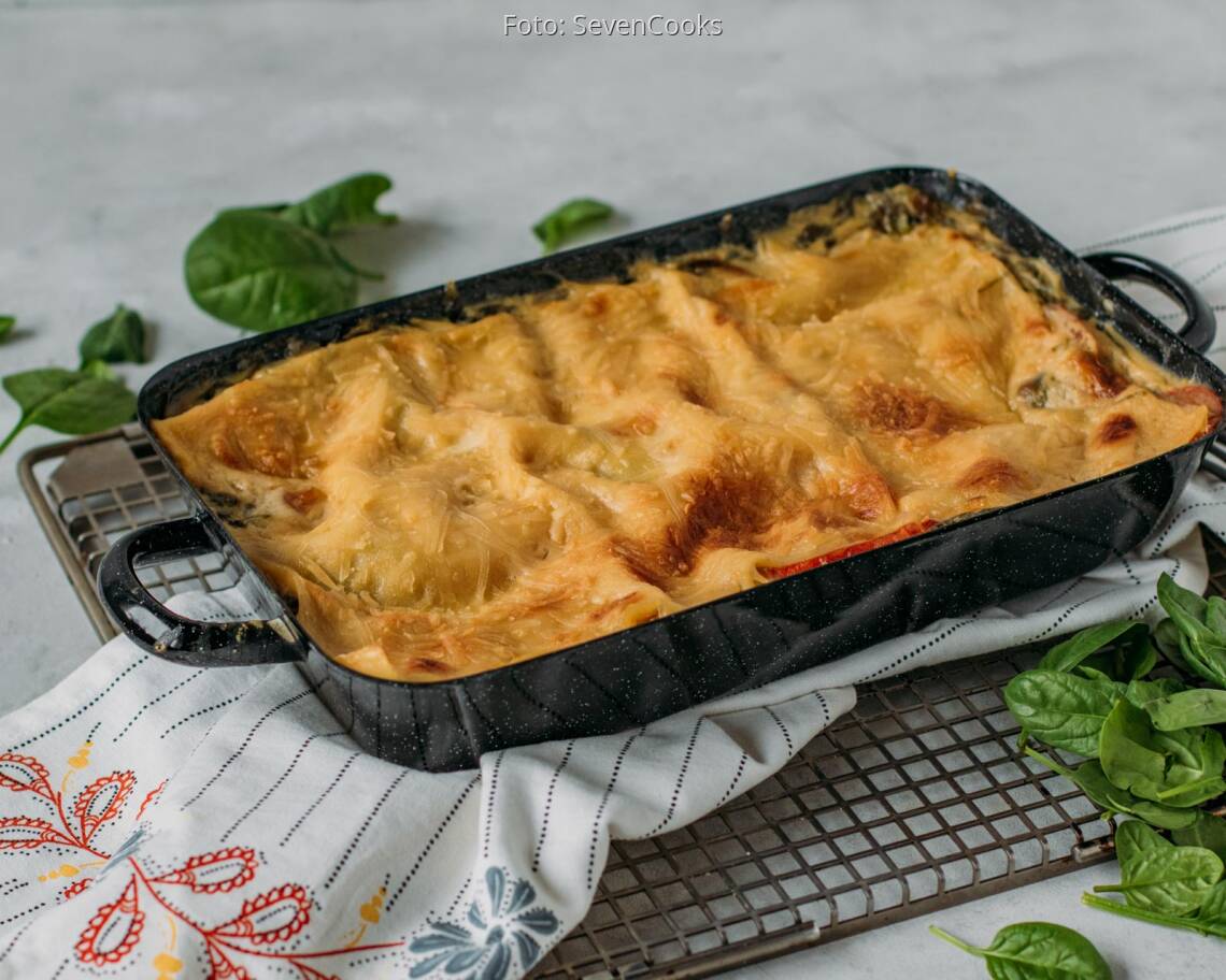 Veganes Rezept: Vegane Spinat Lasagne