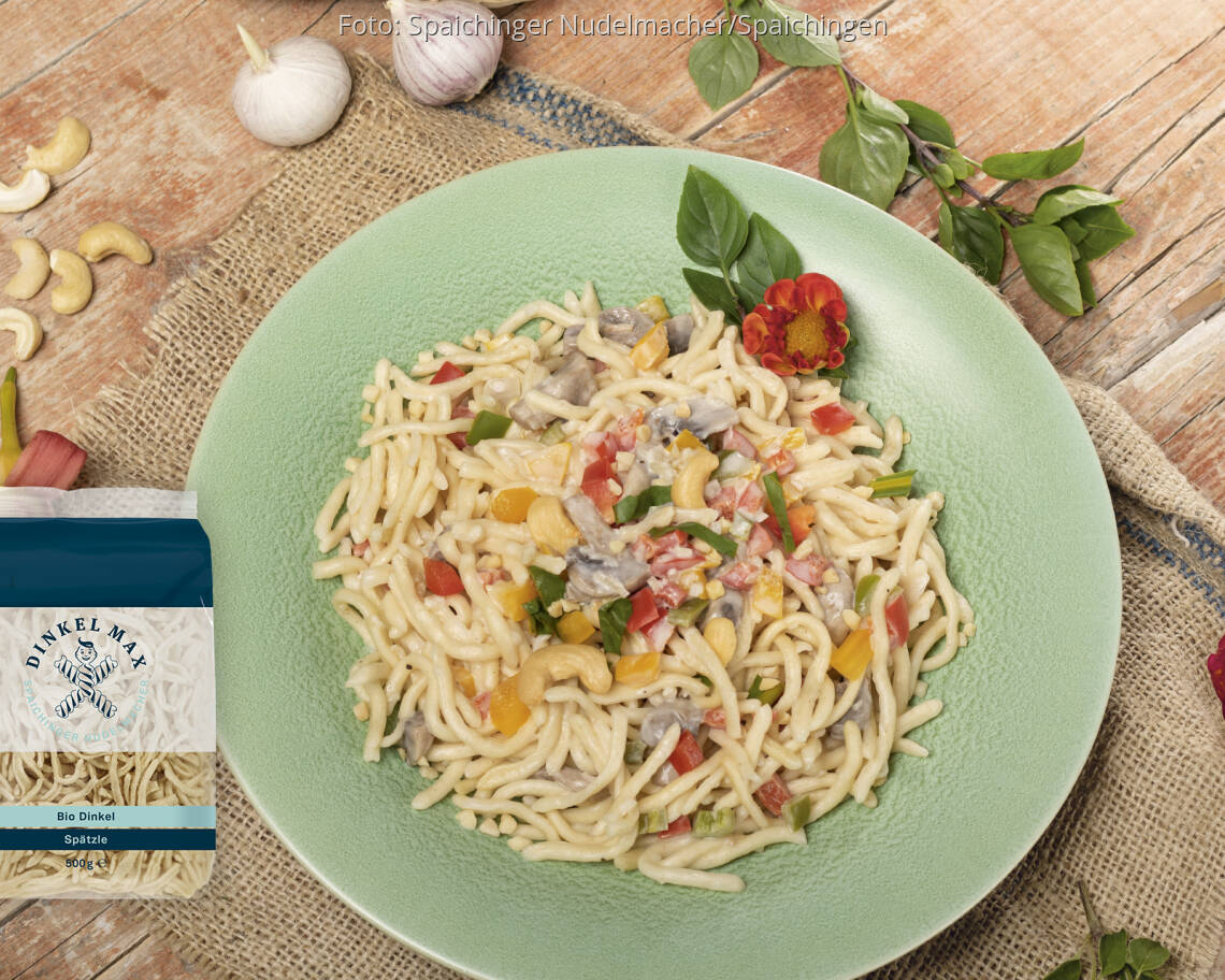 Veganes Rezept: Vegane Spätzle-Pfanne