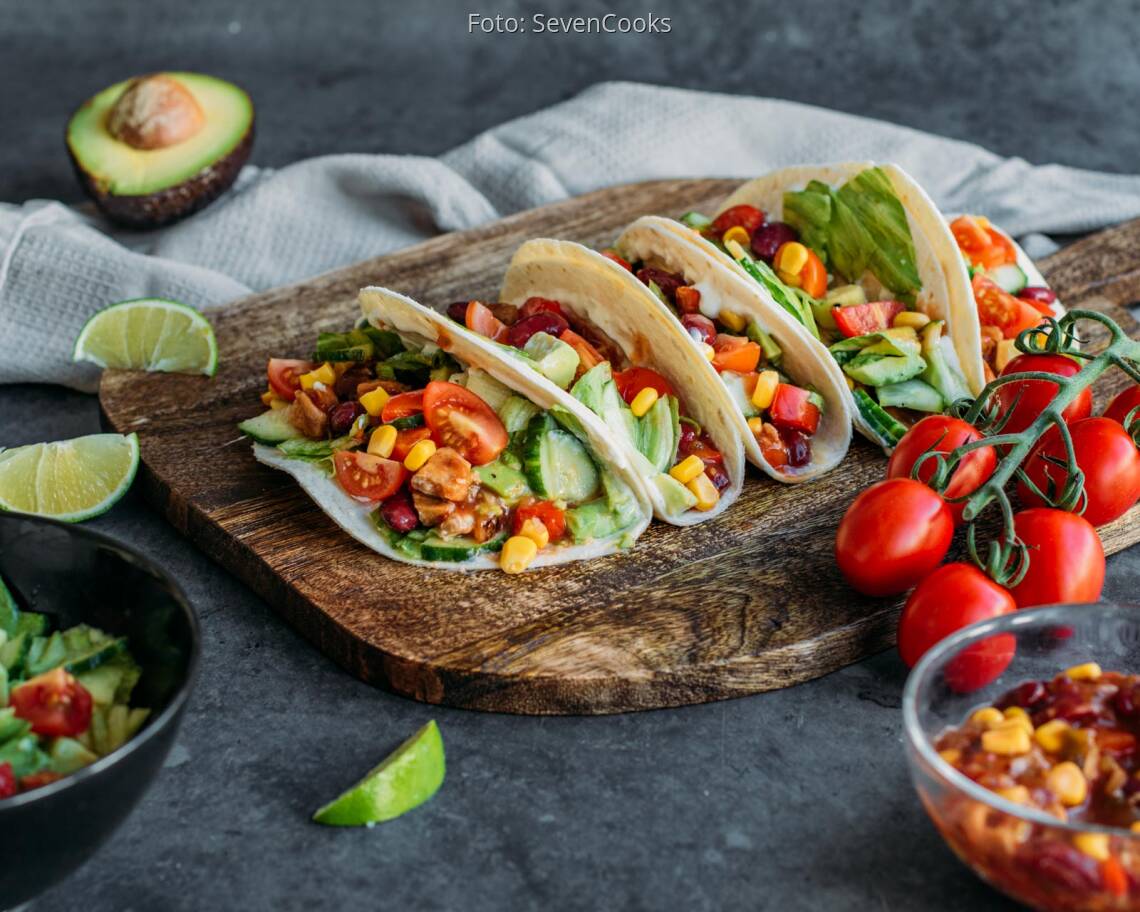 Veganes Rezept: Vegane Tacos mit Sojaschnetzeln 3