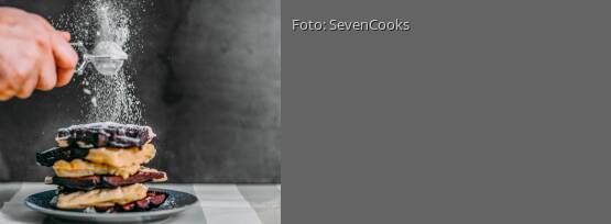 Rezeptbild für "Vegane Vanille-Schokolade-Waffeln"