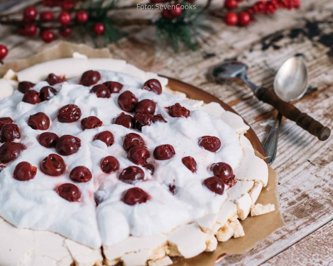 Veganes Rezept: Vegane Weihnachts-Pavlova