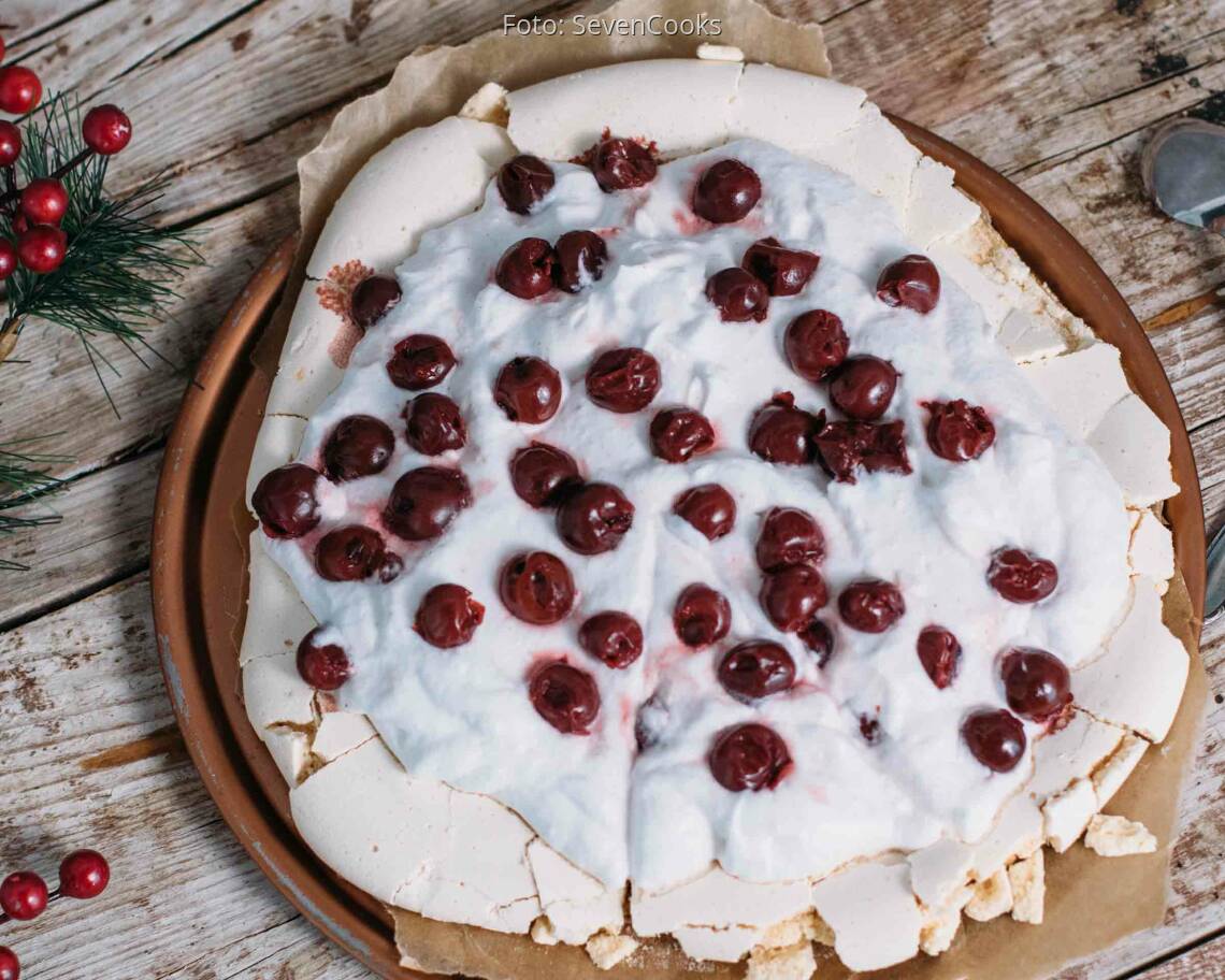Veganes Rezept: Vegane Weihnachts-Pavlova