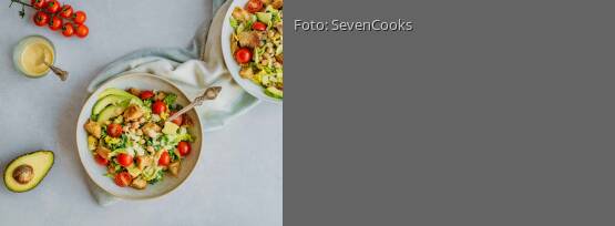 Rezeptbild für "Veganer Caesar Salad mit Kichererbsen"