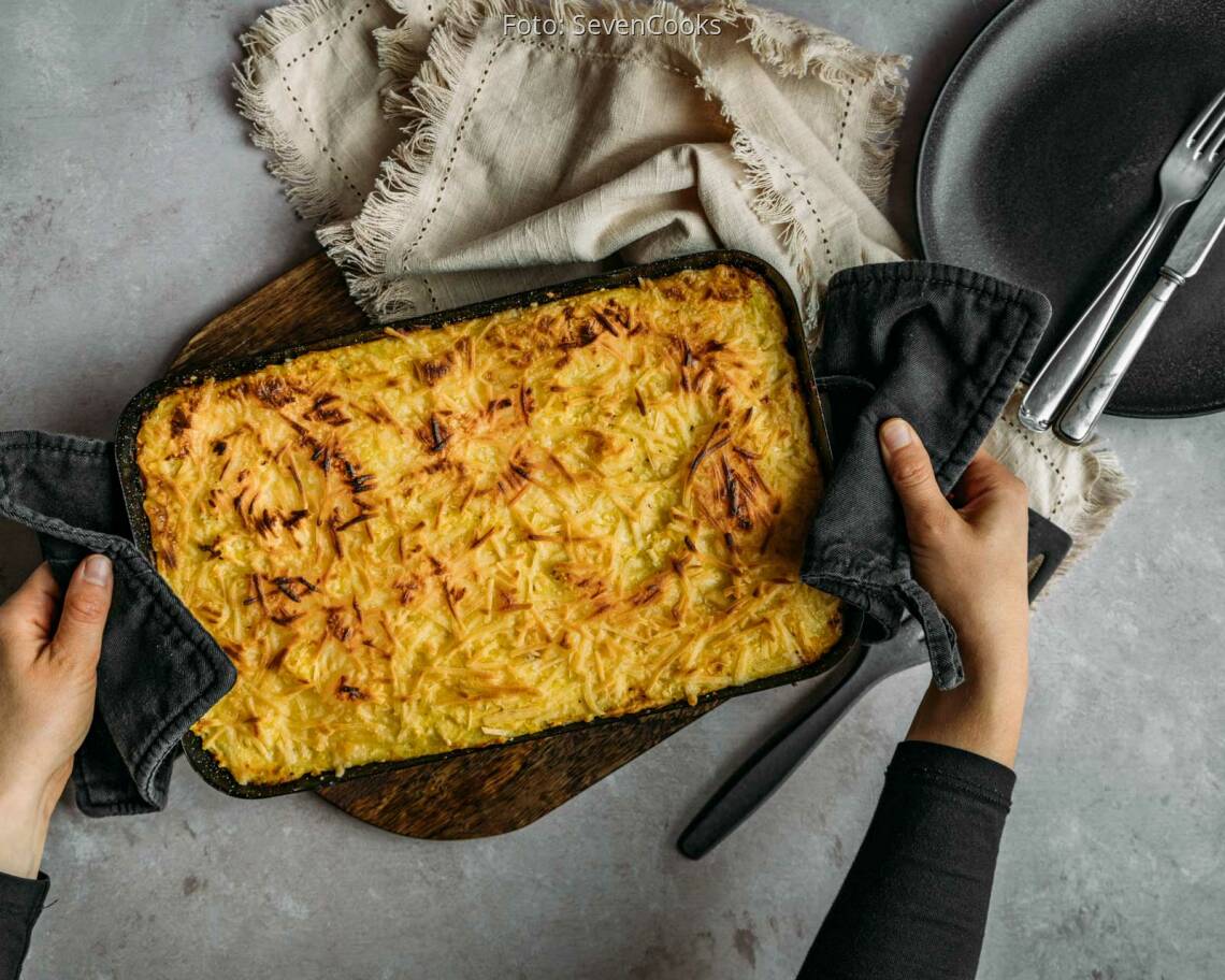 Veganes Rezept: Veganer Kartoffel-Hack-Auflauf 2