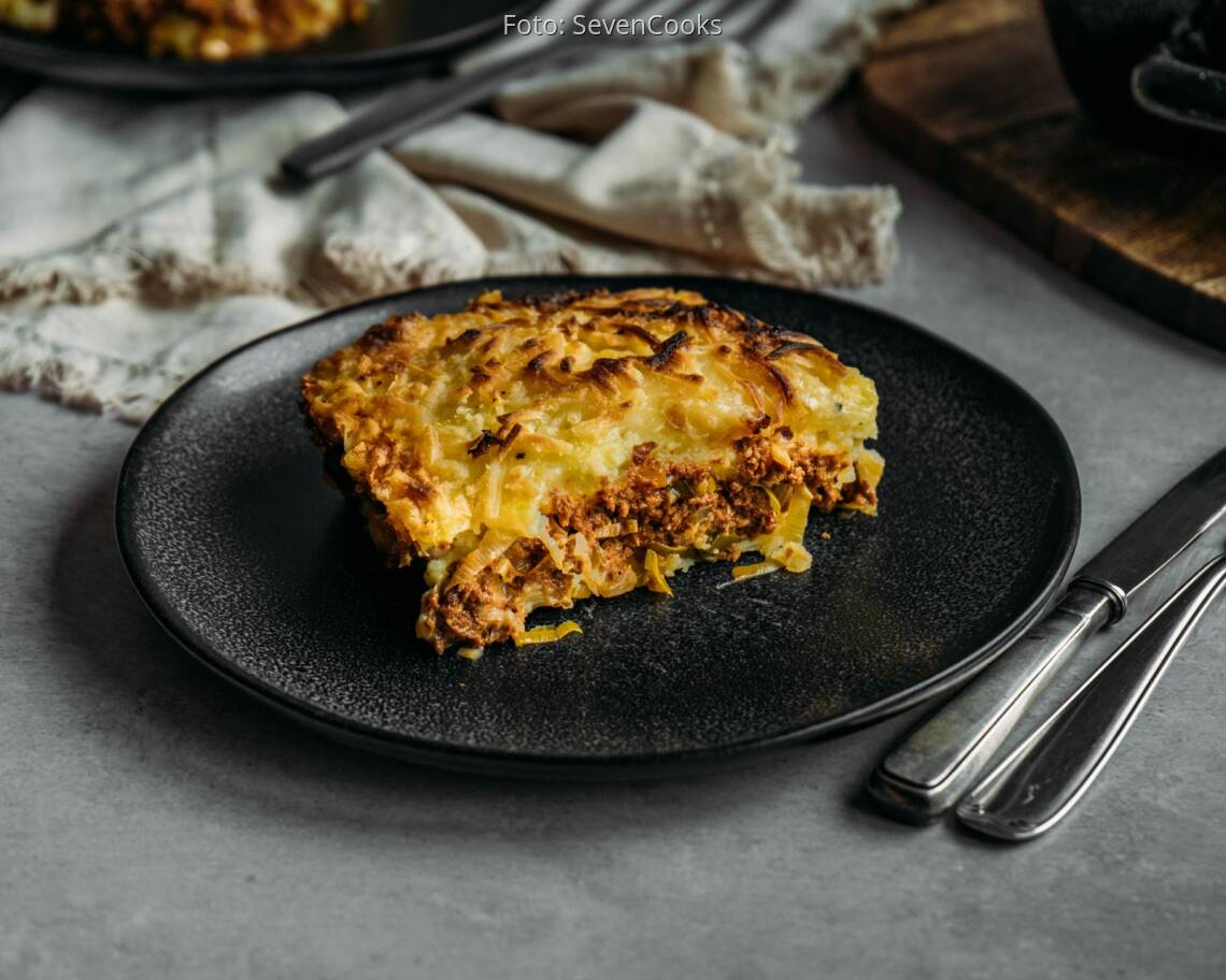 Veganes Rezept: Veganer Kartoffel-Hack-Auflauf 3