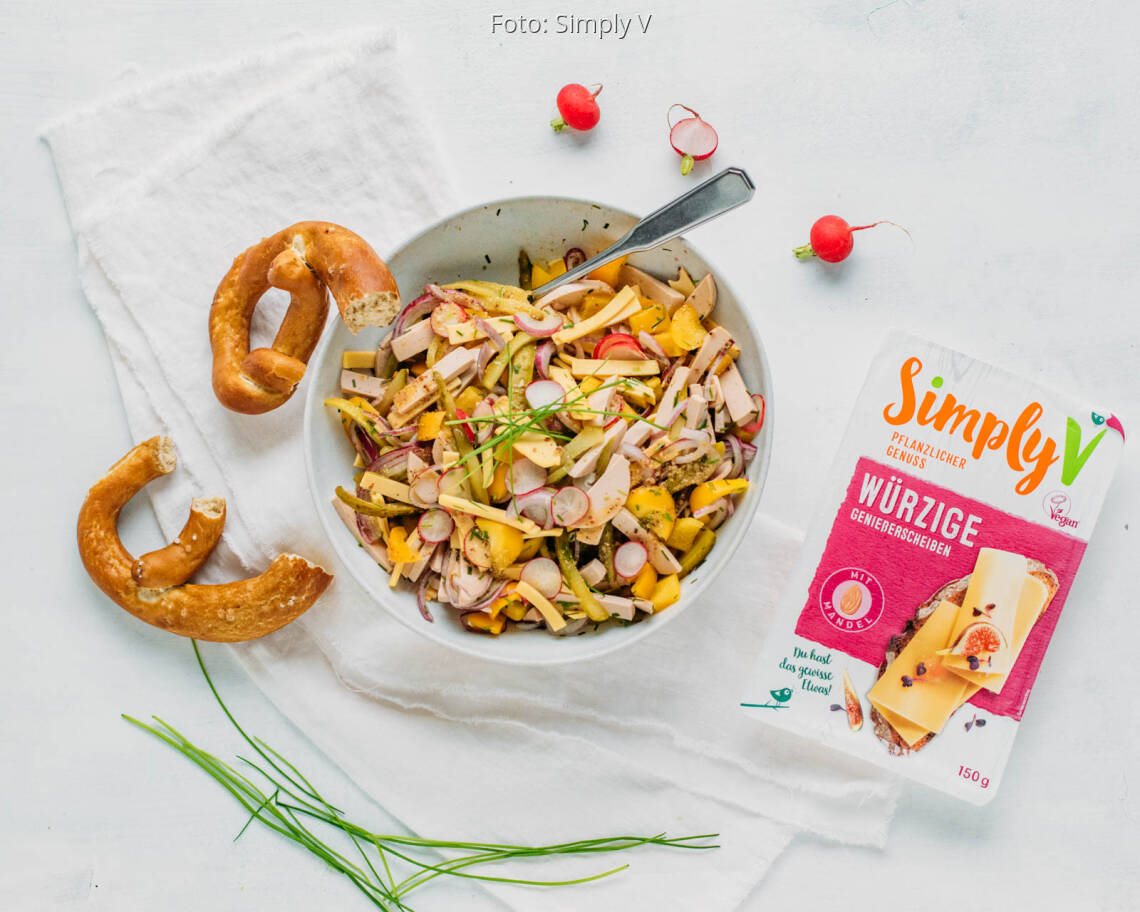 Veganes Rezept: Veganer Wurstsalat