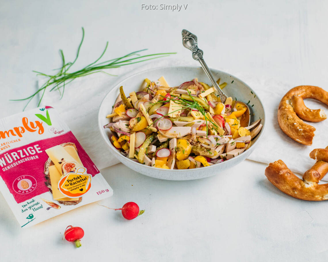 Veganes Rezept: Veganer Wurstsalat