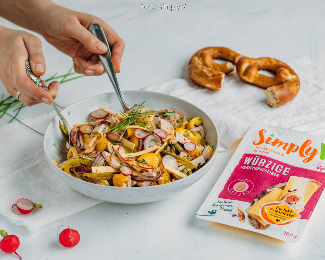 Veganes Rezept: Veganer Wurstsalat