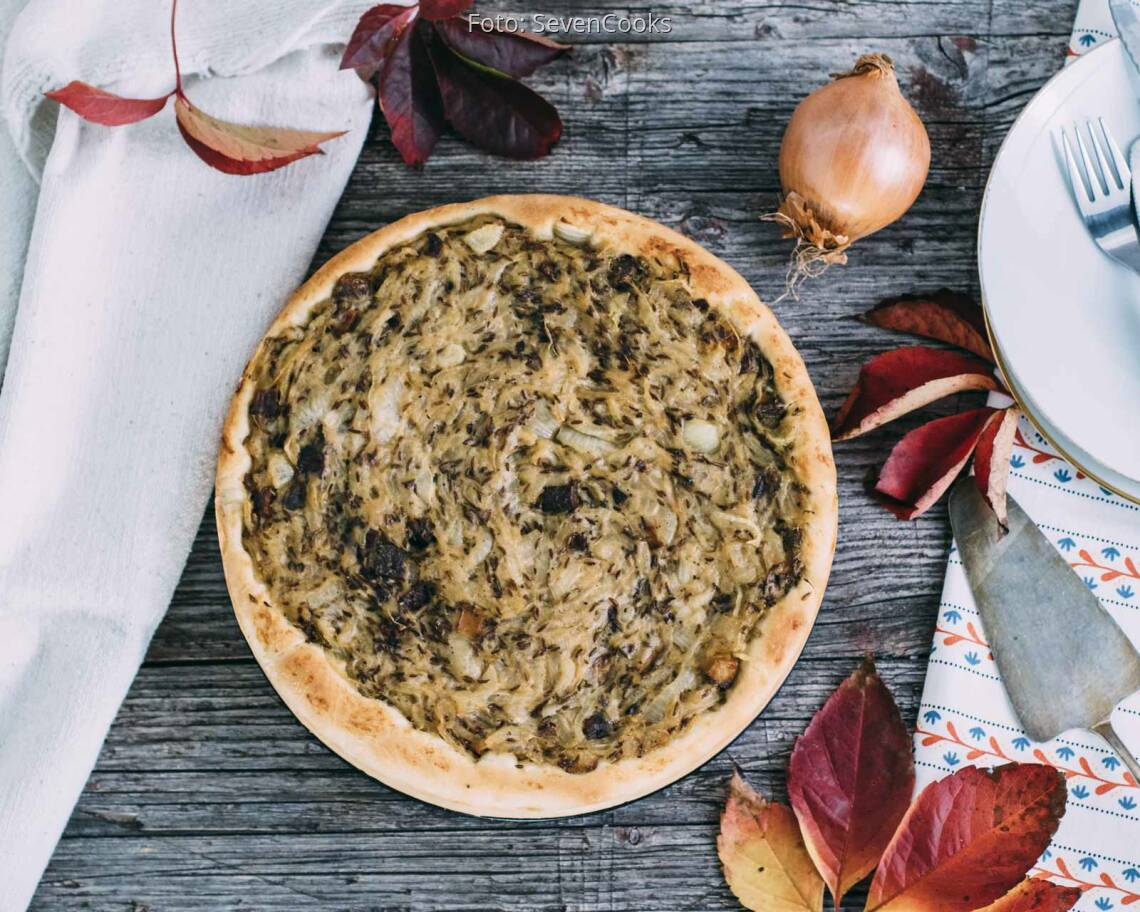 Veganes Rezept: Veganer Zwiebelkuchen