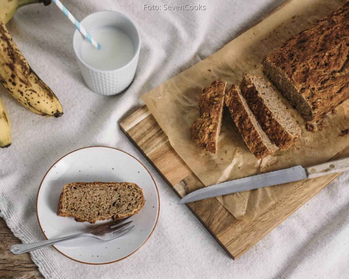 Veganes Rezept: Veganes Bananenbrot ohne Zucker