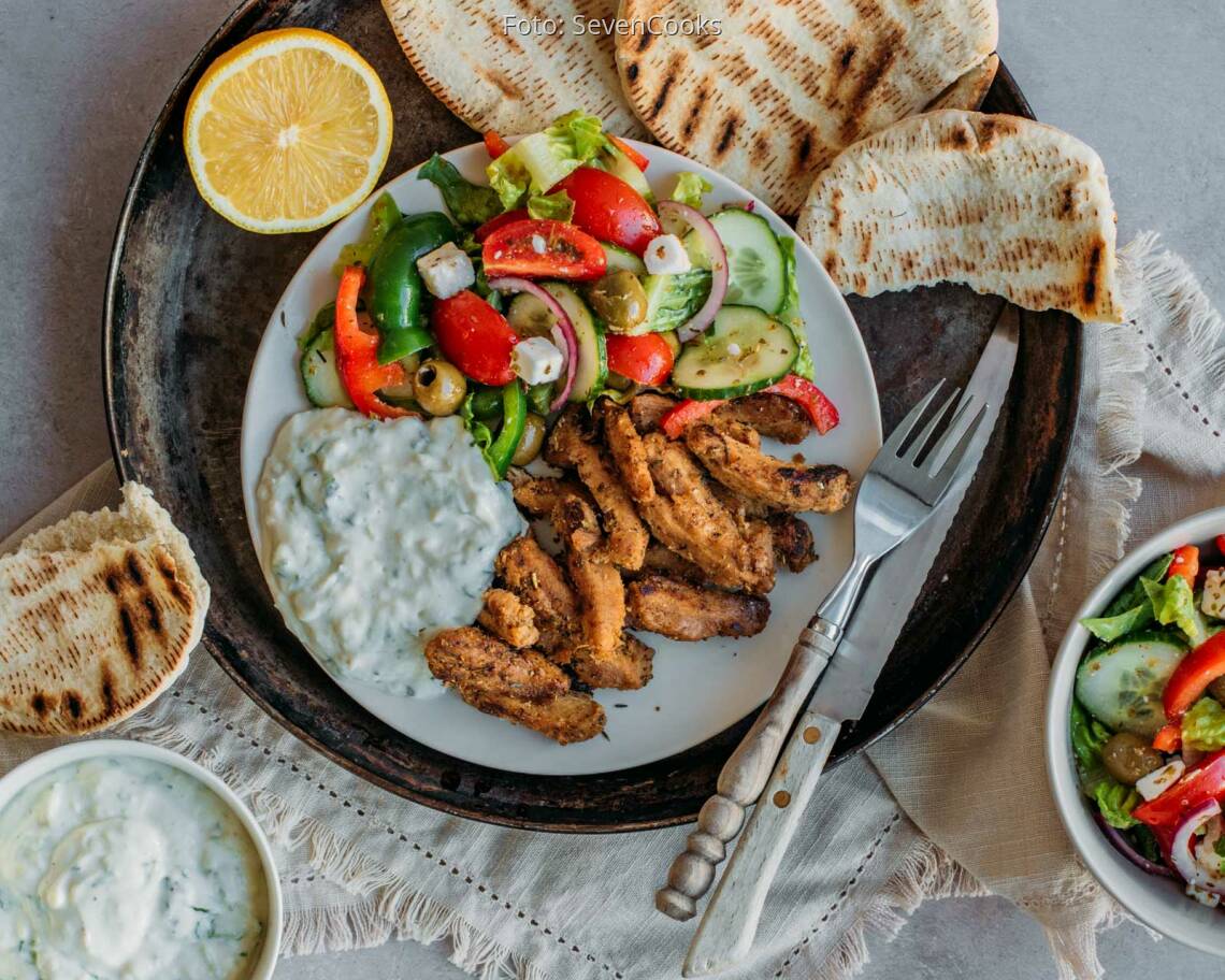 Veganes Rezept: veganes Gyros mit Zaziki 1