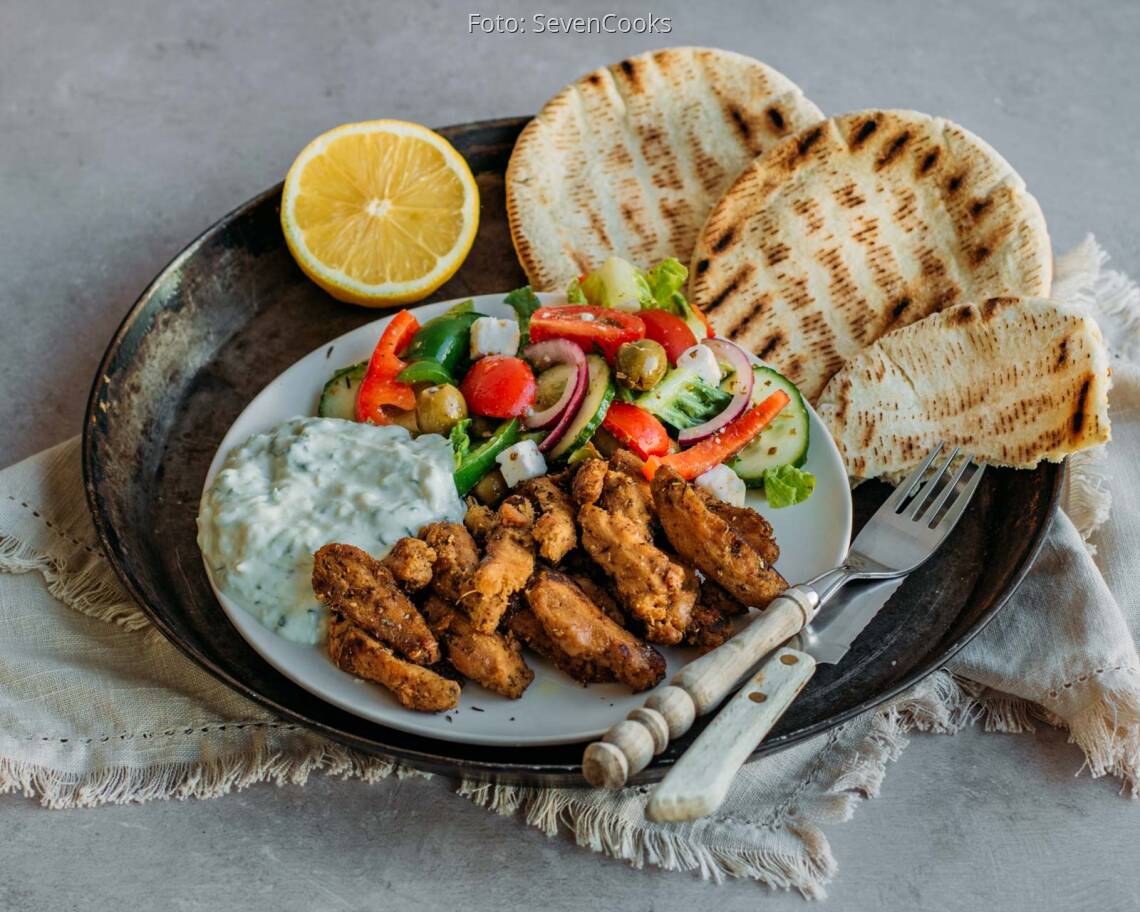 Veganes Rezept: veganes Gyros mit Zaziki 2