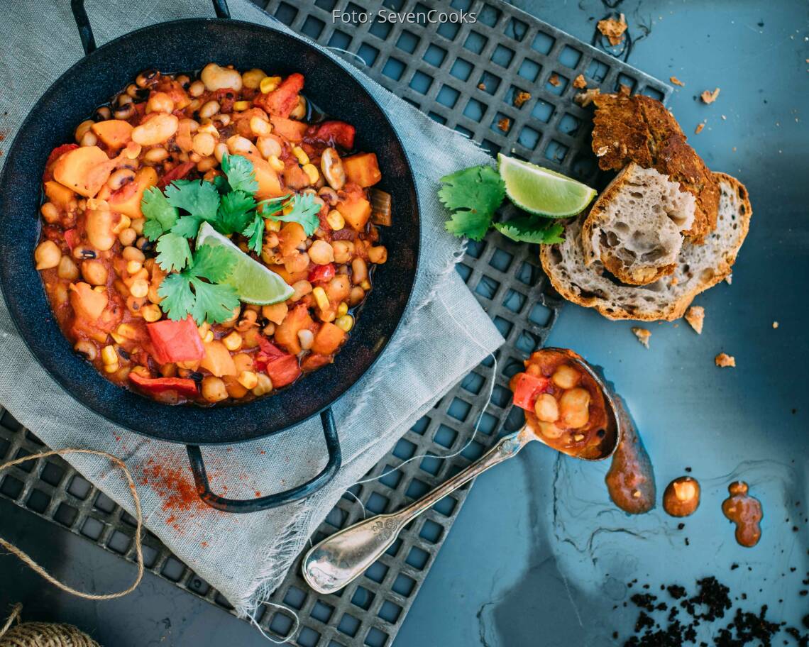 Veganes Rezept: Veganes Kichererbsen-Chili