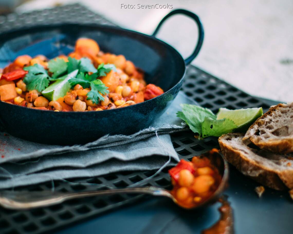 Veganes Rezept: Veganes Kichererbsen-Chili