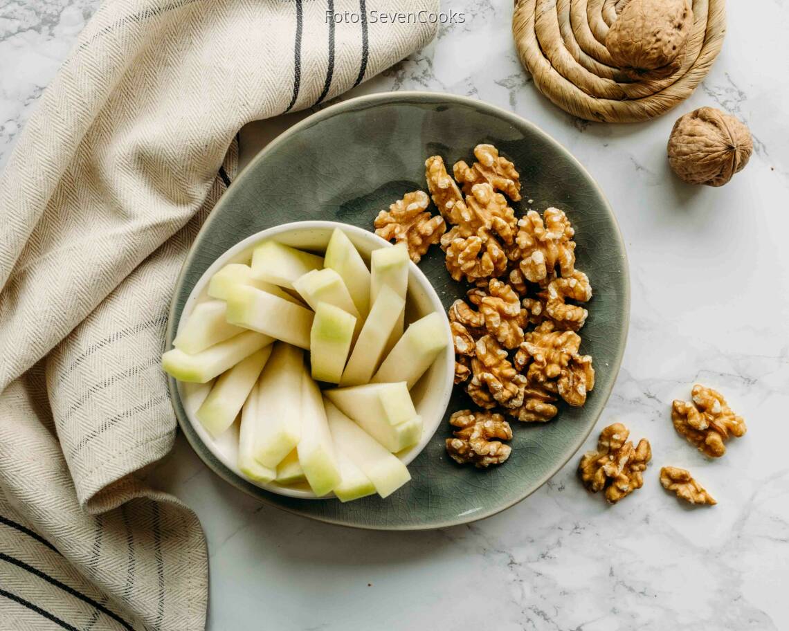 Veganes Rezept: Walnüsse und Kohlrabi