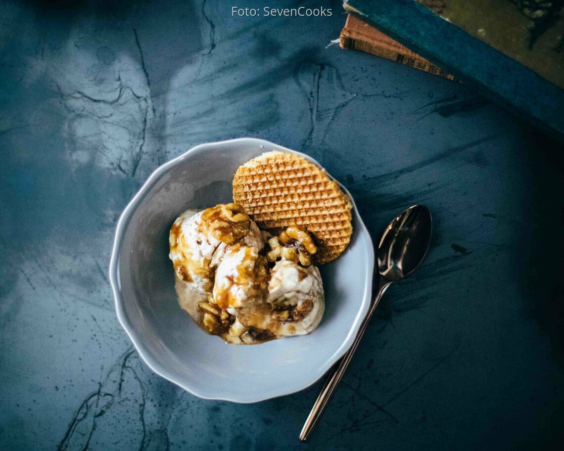 Veganes Rezept: Walnuss-Karamell-Eis