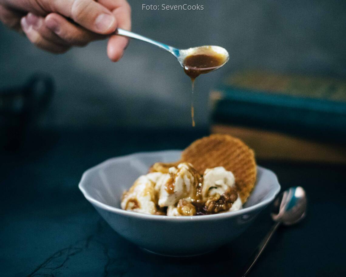 Veganes Rezept: Walnuss-Karamell-Eis