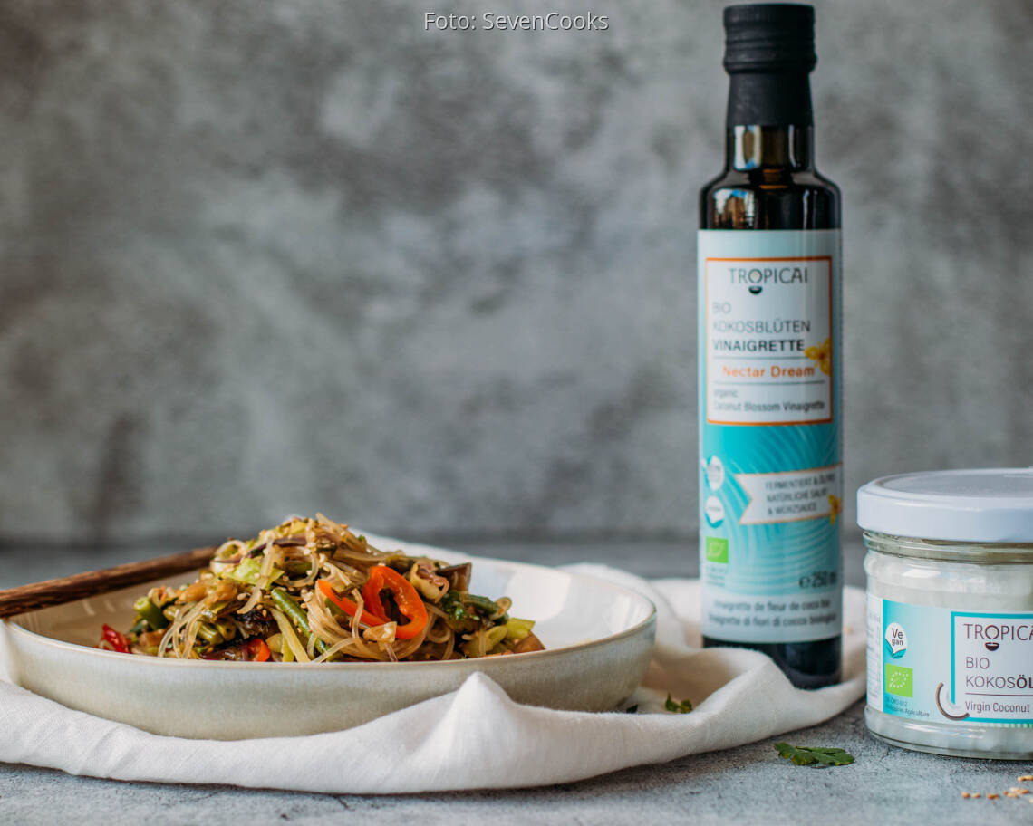 Veganes Rezept: Warmer Glasnudelsalat 3